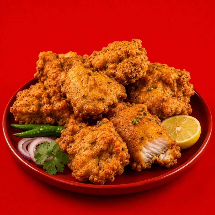 Crispy fish pakora